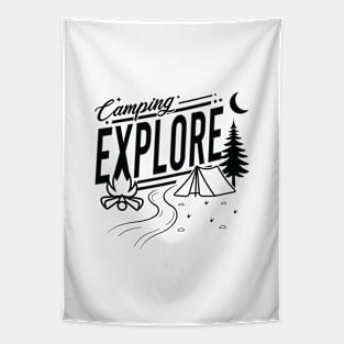 Simple Camping Explore Tapestry