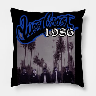 West Coast Rapper And Hip Hop Retro Pillow