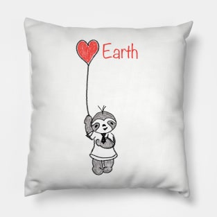 Cute sloth loves The Earth, Sloth save the earth shirt,Sloth lovers save the Earth, Sloth earth day shirt, Pillow