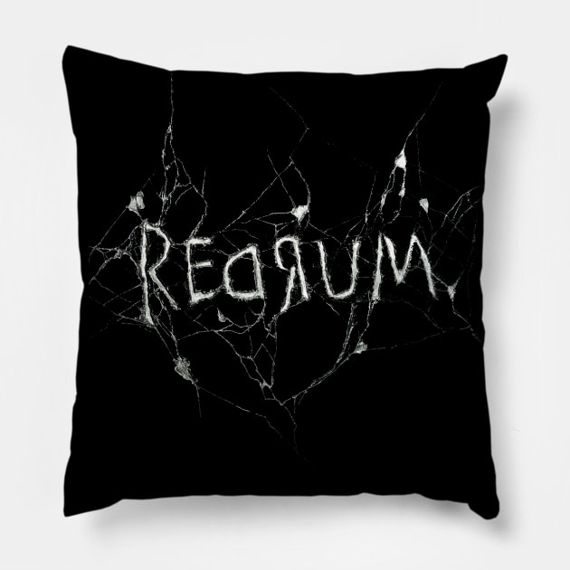 Redrum (dark) Pillow by One Stop Pop Shop