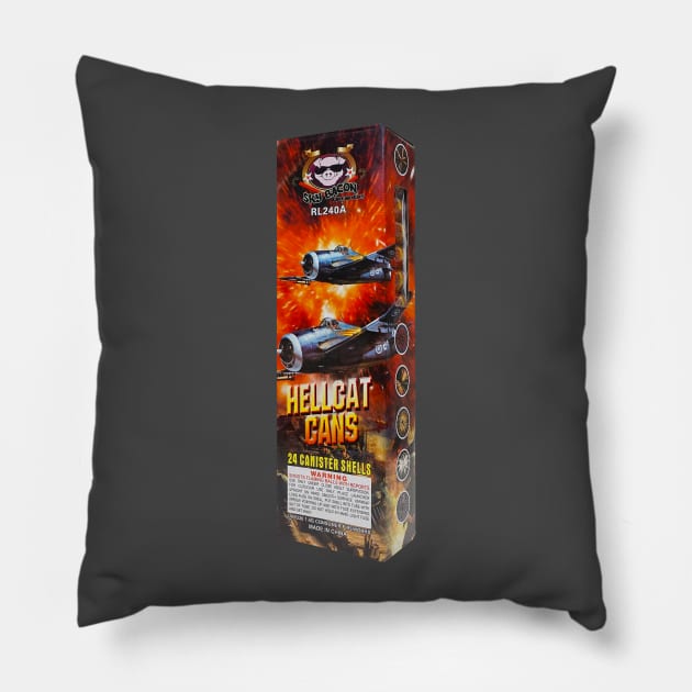 Hellcat Cans by Sky Bacon Pillow by SkyBacon