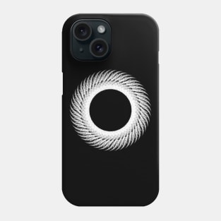 Black Hole White Phone Case