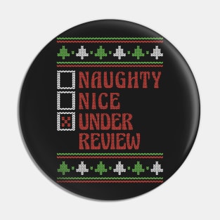 Retro Naughty Nice Under Review // Ugly Xmas Sweater Style Pin