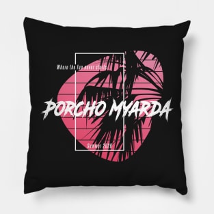 Porcho Myarda Funny Staycation 2020 Vacation Pillow