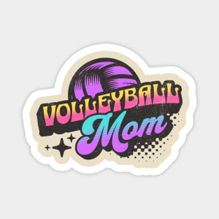Volleyball Mom (retro) Magnet