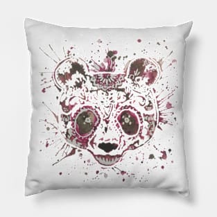 Panda Watercolor Splatter Pillow