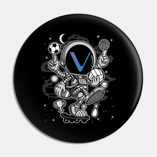 Astronaut Skate Vechain VET Coin To The Moon Crypto Token Cryptocurrency Blockchain Wallet Birthday Gift For Men Women Kids Pin