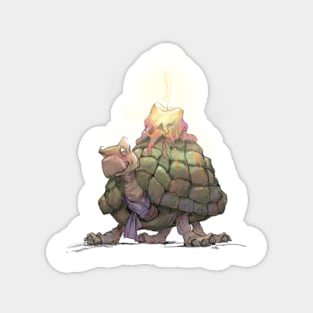 Turtle with candle Magnet
