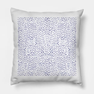 Dalmatian Blue Spots - Royal Blue Polka Dots Pillow