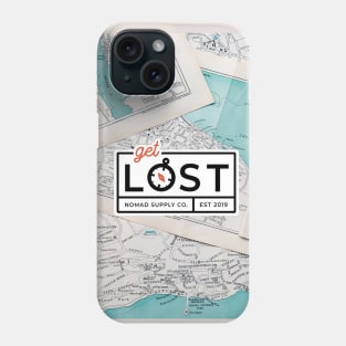 Get Lost Adventure Compass Map Phone Case