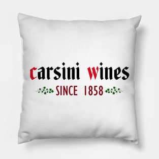 Carsini Wines. Since 1858 Pillow