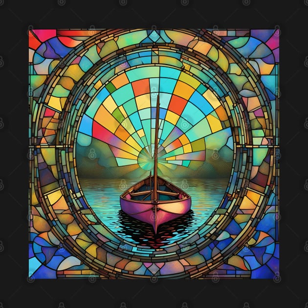 Messing About In Boats Stained Glass by Lyvershop