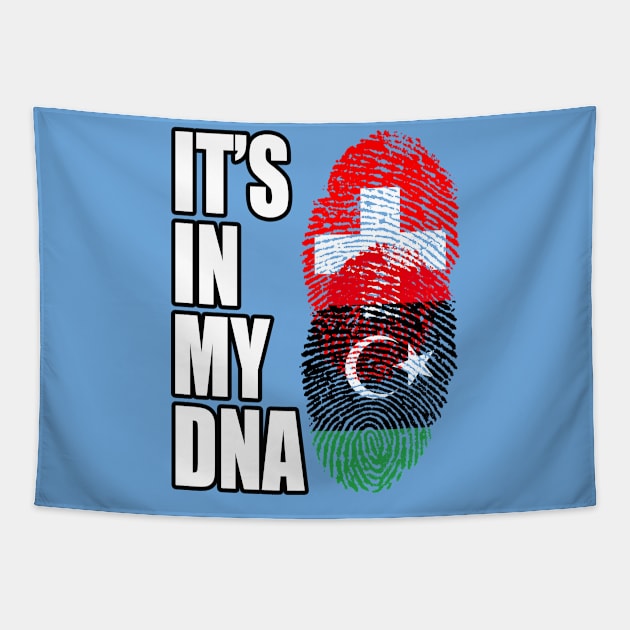 Switzerland And Libyan Mix DNA Heritage Tapestry by Just Rep It!!