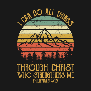 Vintage Christian I Can Do All Things Through Christ Who Strengthens Me T-Shirt