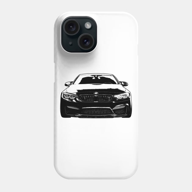 BMW M4 Sketch Art Phone Case by KAM Std