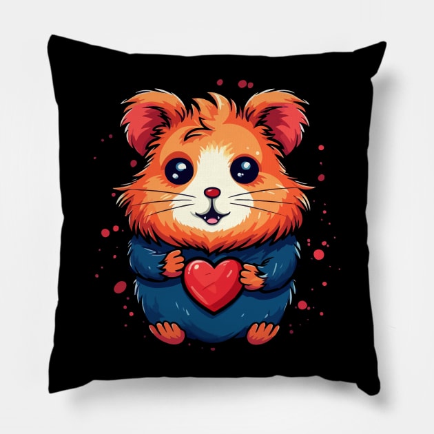 Hamster Valentine Day Pillow by JH Mart