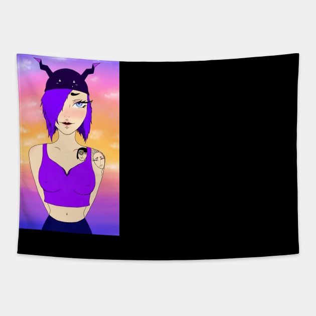 Anime Girl Tapestry by Inadyingstorm