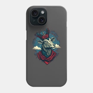 Goat King With Crown Phone Case