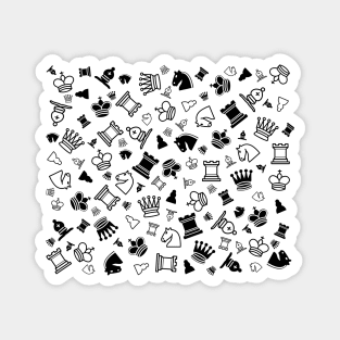 Chess figures pattern Magnet