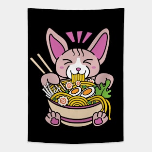 Ramen Noodles Sphynx Cat Tapestry