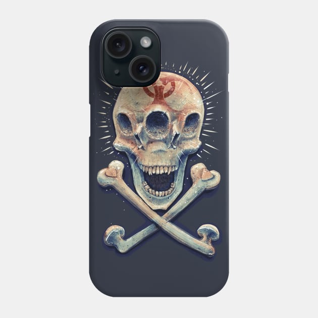 Biohazard triple eye skull Phone Case by pakowacz