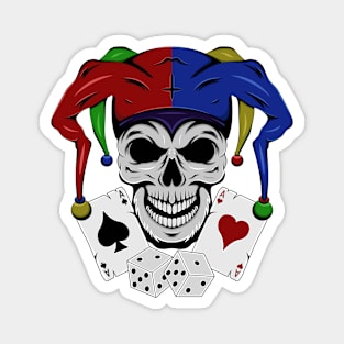 Jester Clown Skull Magnet