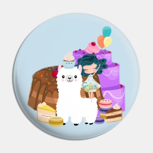 Alpaca cake party Pin