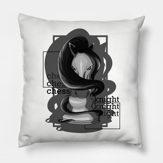 Chess Knight Pillow by Markus Schnabel