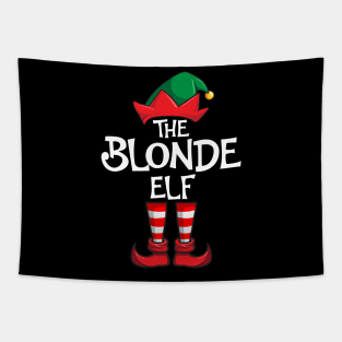 Blonde Elf Matching Family Christmas Tapestry