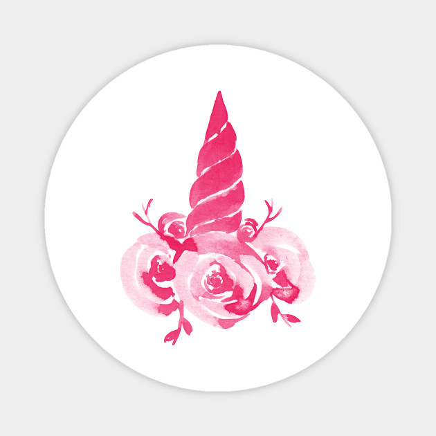 Floral Unicorn Horn Floral Unicorn Magnet Teepublic