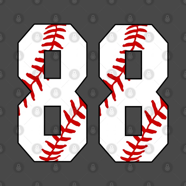 Baseball Number 88 #88 Baseball Shirt Jersey Favorite Player Biggest Fan by TeeCreations