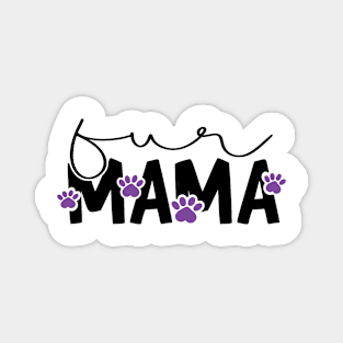Fur Mama Purple Paw Magnet
