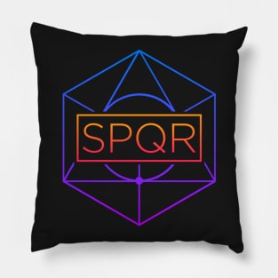 SPQR - Roman Empire Retro 80s Design Pillow