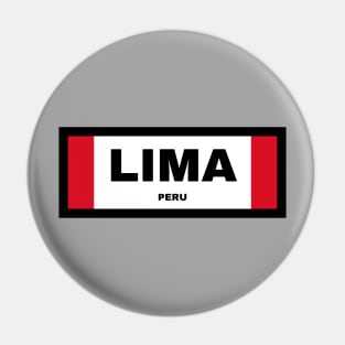 Lima City in Peruvian Flag Pin