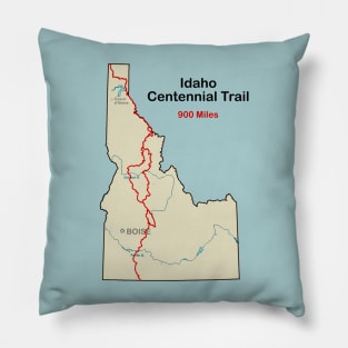 Route Map of Idaho Centennial Trail Pillow