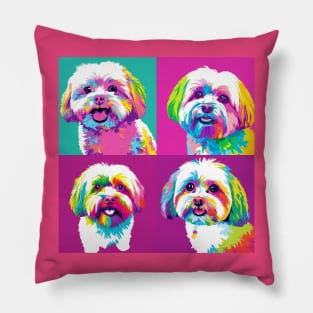 Maltese Pop Art - Dog Lover Gifts Pillow