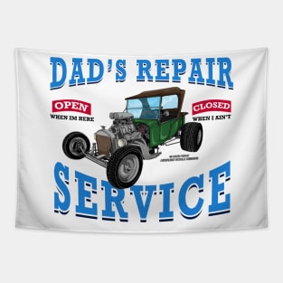 Dad's Repair Service Classic Car Hot Rod Novelty Gift Tapestry