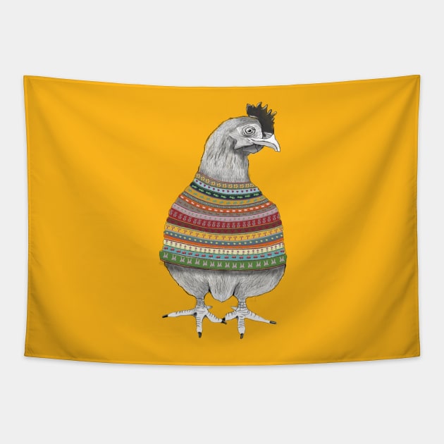 chicken knit Tapestry by msmart