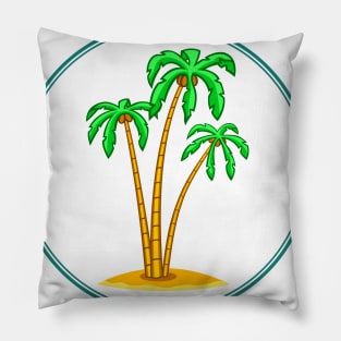 Palms on islet Pillow