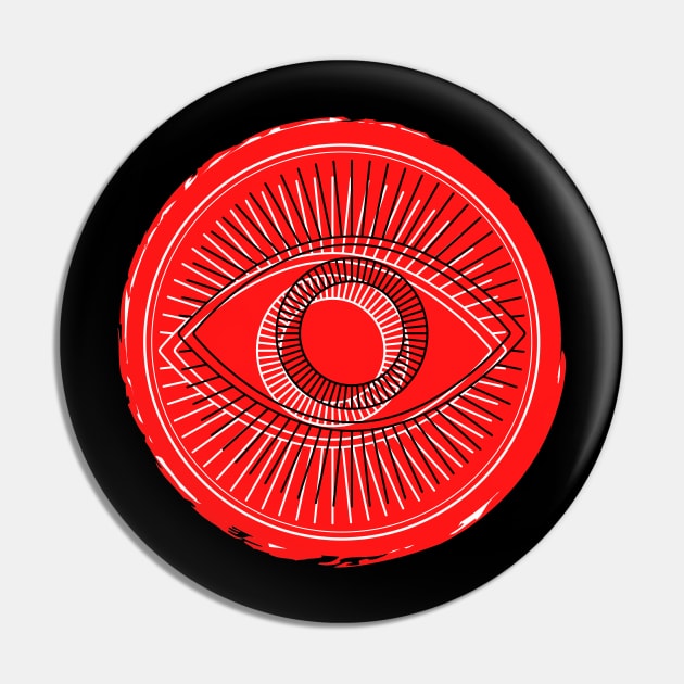 Evil Eye Symbol – Red Pin by KoreDemeter14