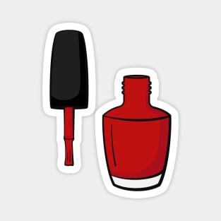 Red Nail Polish Bottle Magnet