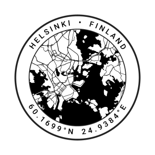 Helsinki Map T-Shirt