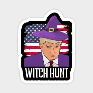 Witch Hunt Trump Mugshot Halloween Magnet