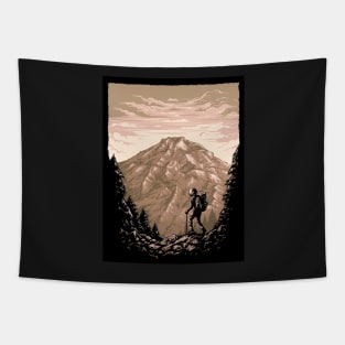 Hiking Mountains - So Far From Home Tapestry