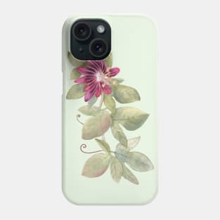 Passiflora watercolor illustration Phone Case