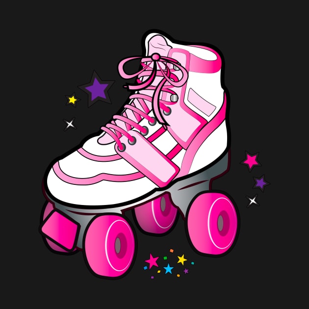 Roller Skate in Pink by PenguinCornerStore