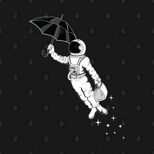 Astronaut with a Parasol by thebuniverse