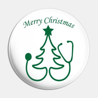 Merry Christmas - Stethoscope Pin