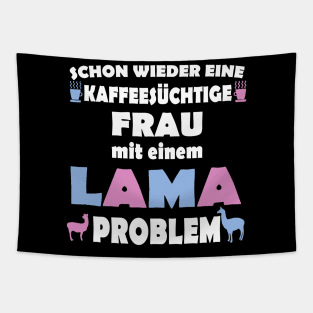 Lama Kaffee Frau Alpaka Geschenkidee Tapestry