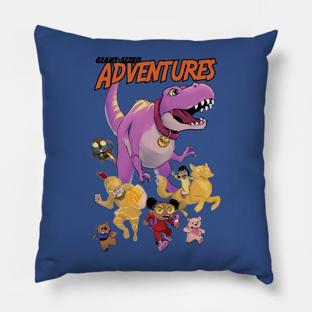 Giant Sized Adventures - The Night Guardians Pillow by Alt World Studios